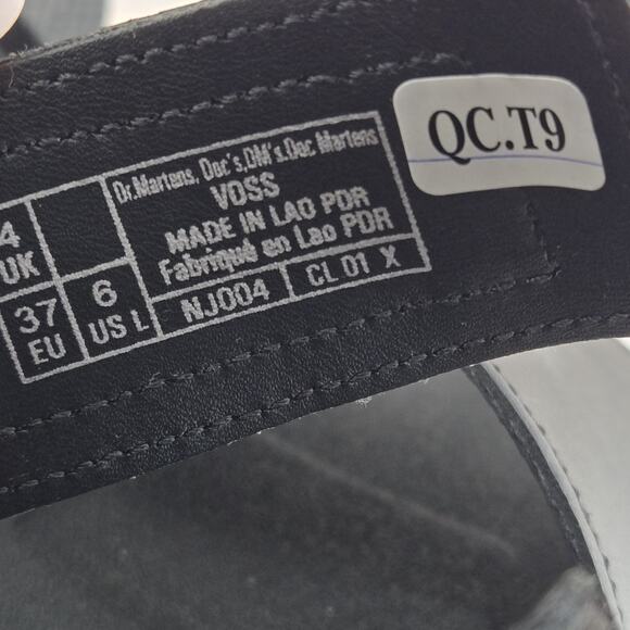 Dr Martens Voss Platform Sandals Womens 6 Black Leather Slingback Chunky Rock - Picture 10 of 11